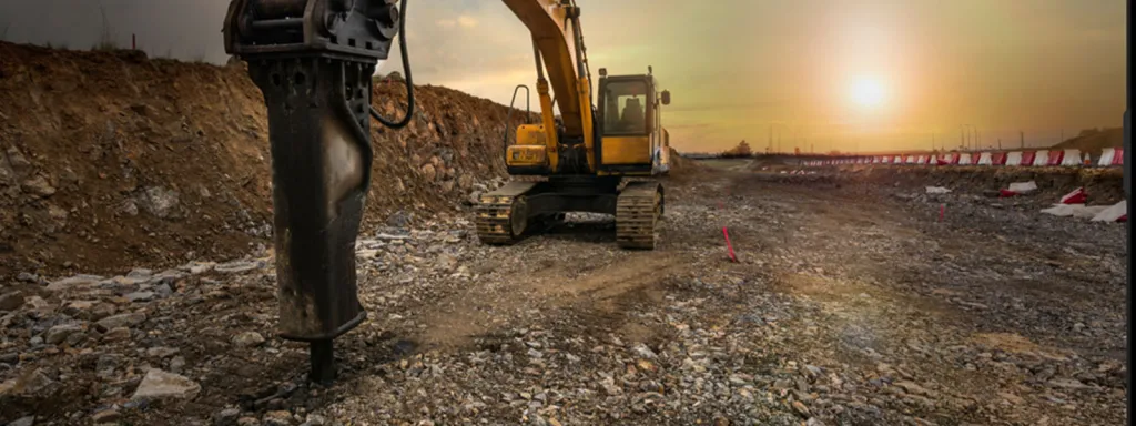 rock breaker in quarry